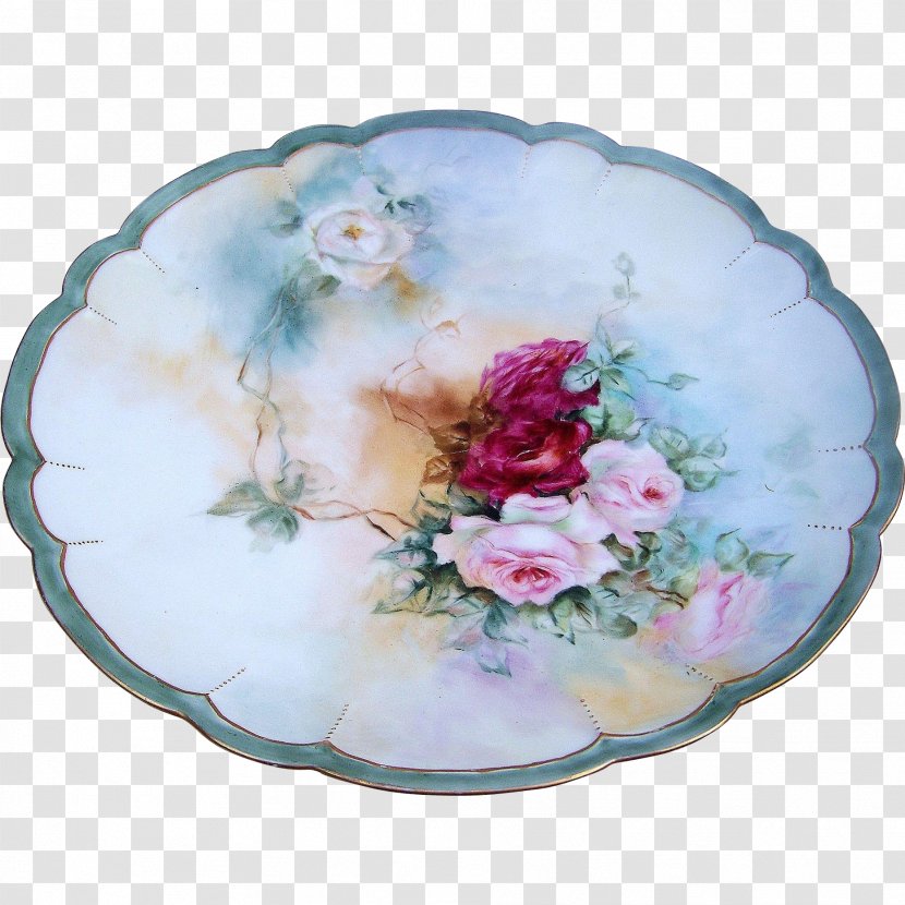Tableware Platter Plate Porcelain Flower - Hand-painted Floral Material Transparent PNG