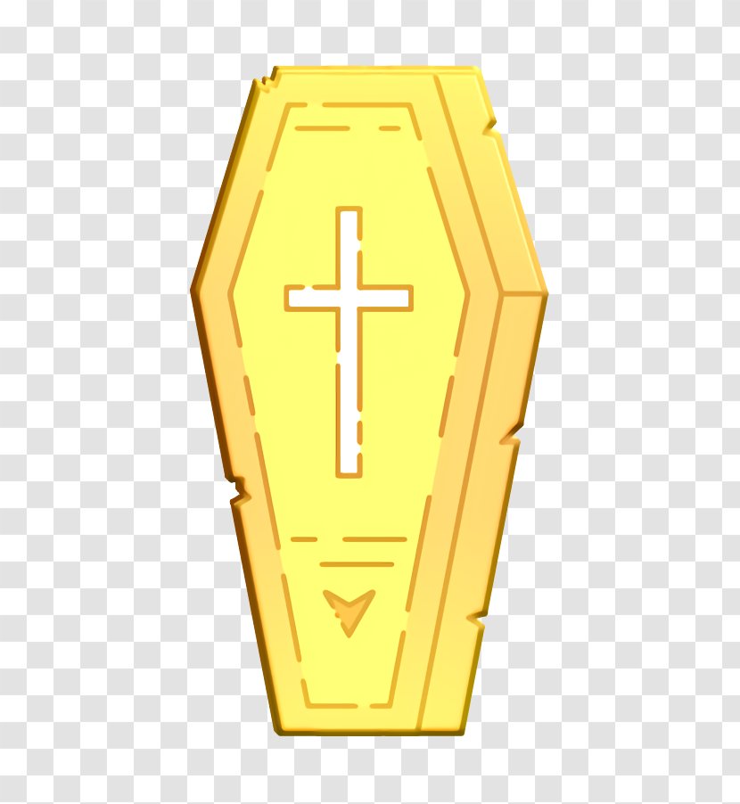 Burial Icon Cemetery Creepy - Yellow - Symmetry Religious Item Transparent PNG