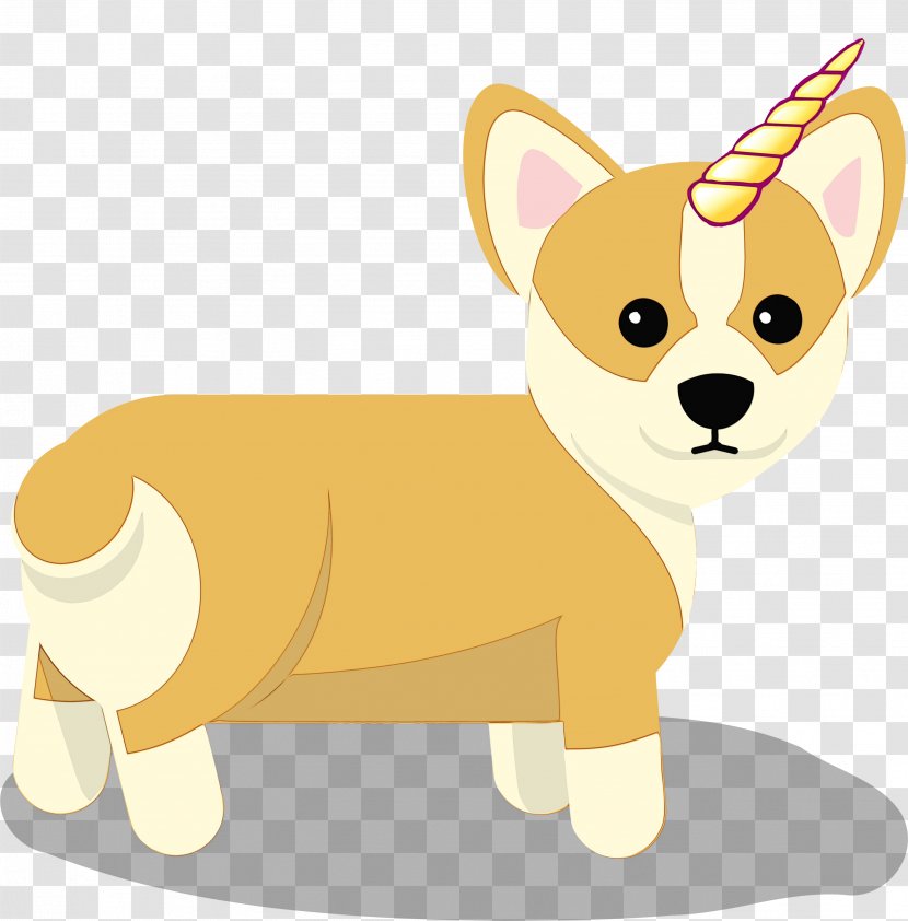 Corgi Cartoon - Cardigan Welsh - Tail Toy Dog Transparent PNG