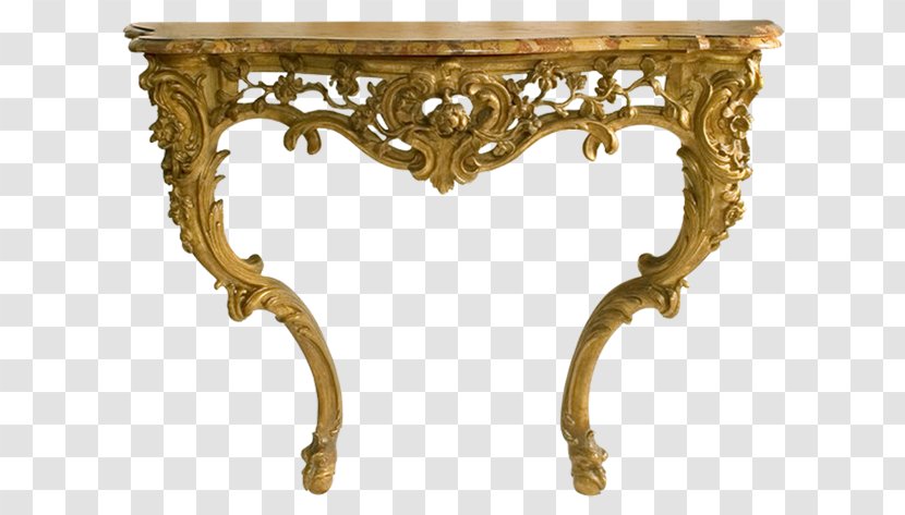 Table Xv Rococo - Gold Transparent PNG