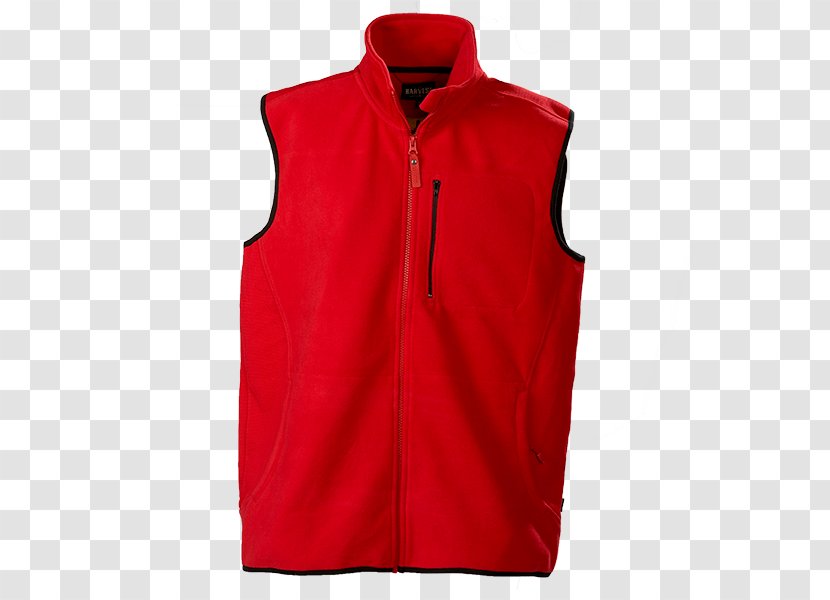 Gilets Waistcoat Polar Fleece T-shirt Hoodie - Neck - Red Undershirt Transparent PNG