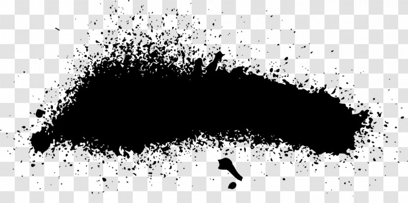 Black And White Aerosol Paint Watercolor Painting - Spray Transparent PNG