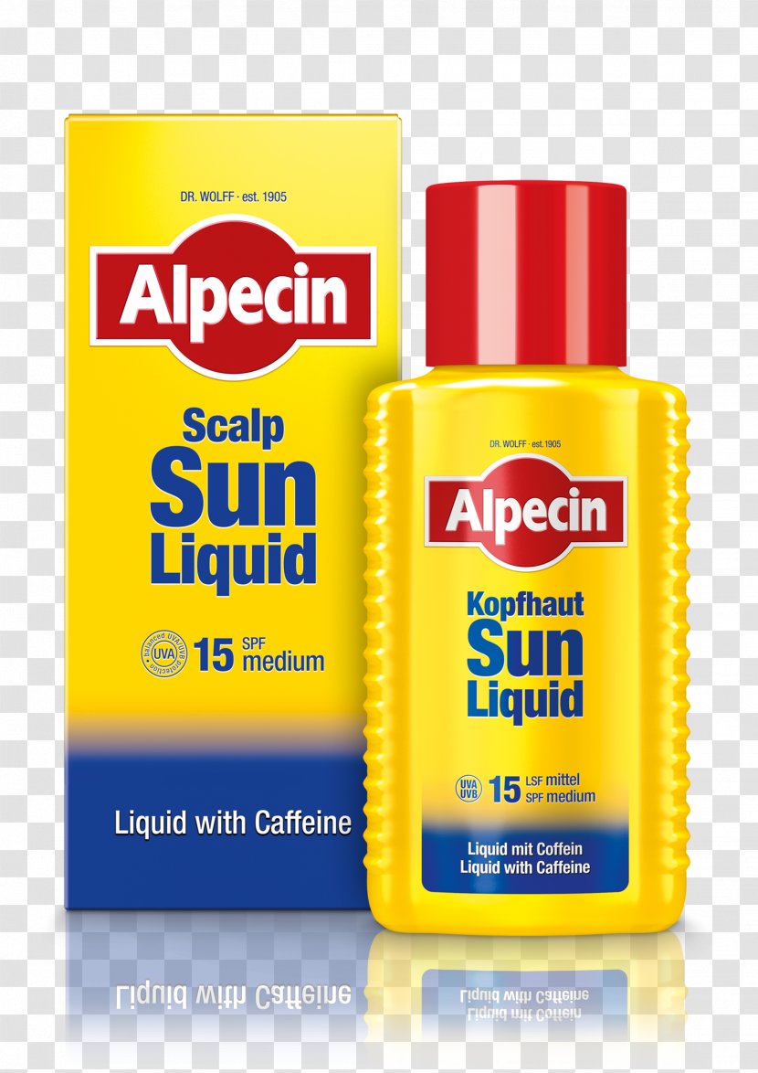 Alpecin Liquid 1 X 180ml The Scalp Sun Protection With SPF 15 For Your Skin Dr. Wolff Group Kopfhaut Sun-Liquid LSF - Cream Transparent PNG