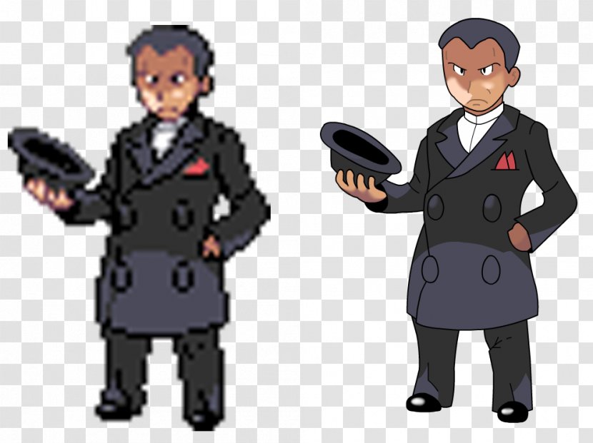 Giovanni Pokémon HeartGold And SoulSilver FireRed LeafGreen Red Blue Sprite - Nintendo Ds Transparent PNG