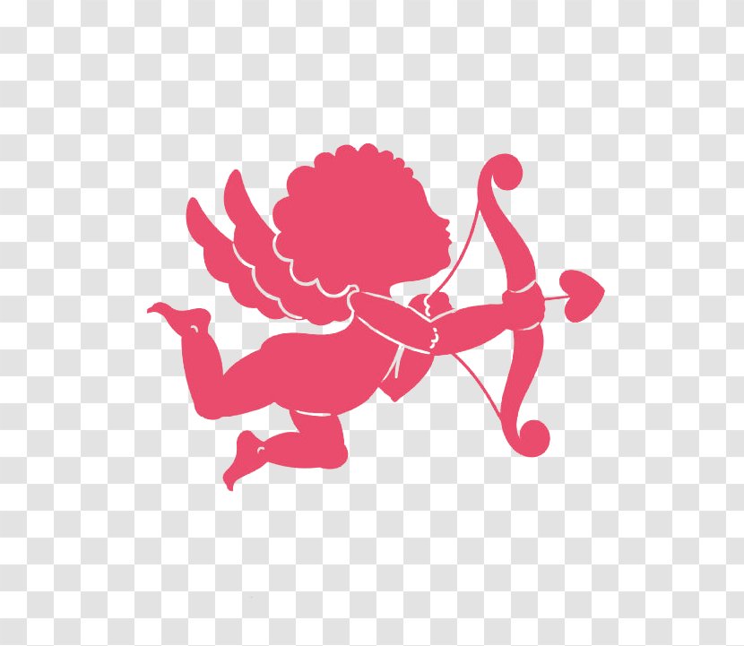 Valentine's Day Cupid Vector Graphics Arrow Love - Silhouette - Fiesta Transparent PNG