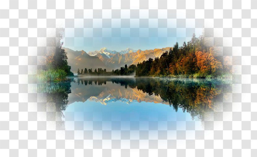 Lake Matheson Mount Tasman Aoraki / Cook Wakatipu Fox Glacier - Morning Transparent PNG