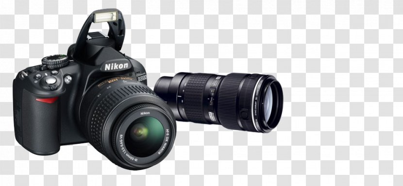 Nikon D3100 Canon EF-S 18–55mm Lens Digital SLR Camera - Mirrorless Interchangeable Transparent PNG