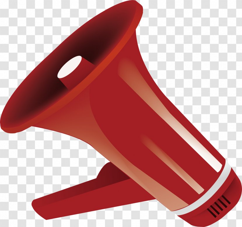 Horn Red Loudspeaker - Frame - Trumpet Transparent PNG