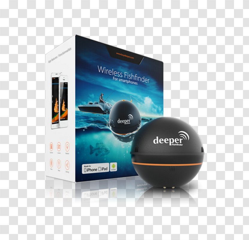 Fish Finders Ice Fishing Deeper Fishfinder Sonar - Blue Box Transparent PNG