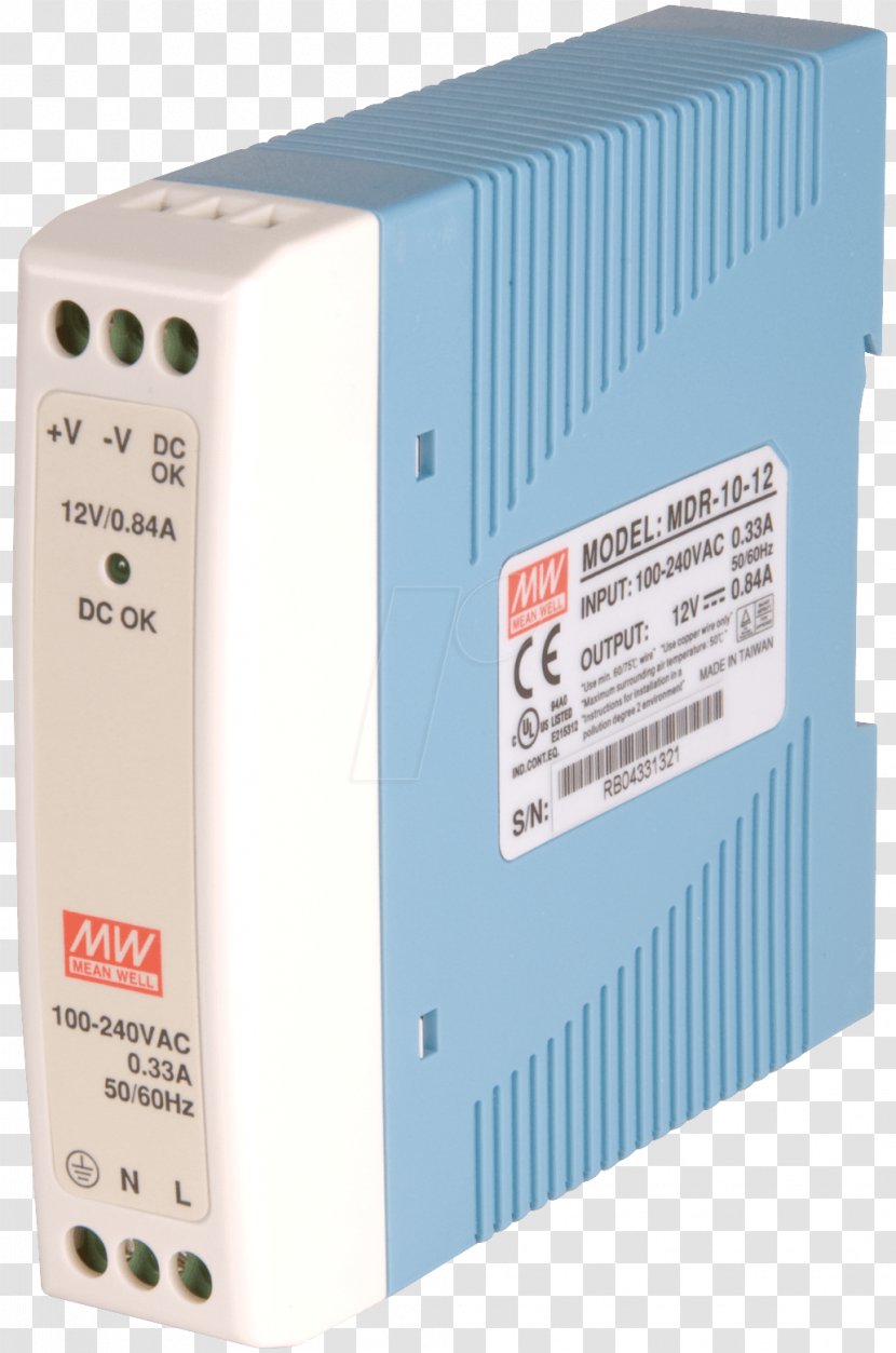 Power Converters Supply Unit DIN Rail Switched-mode Direct Current - Electronic Device - Mdr Transparent PNG