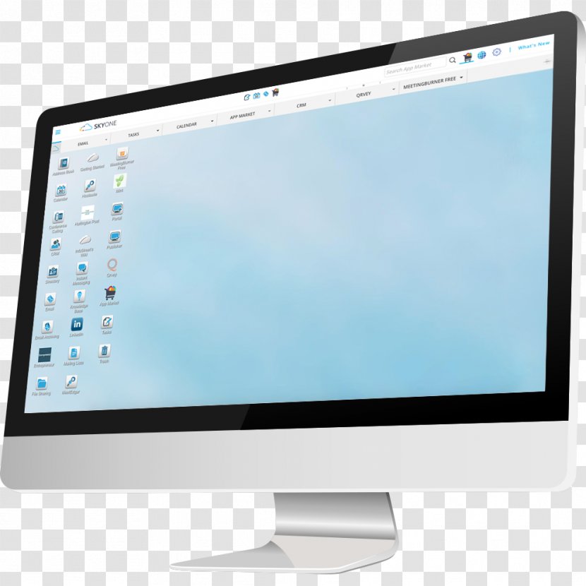 Computer Monitors SkyOne Federal Credit Union Application Software Web Mobile App - Monitor - Clouds Element Transparent PNG