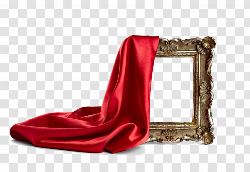 Red Silk Computer File - Ribbon - And Frame Transparent PNG
