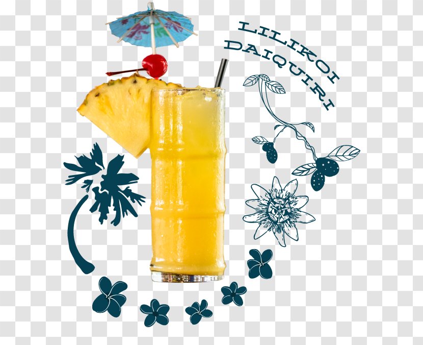 Blue Hawaii Seafood Bar And Grill Harvey Wallbanger Cocktail Garnish - Nonalcoholic Drink Transparent PNG