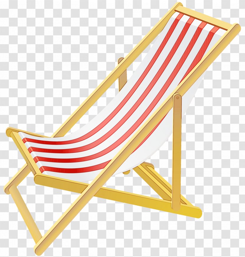 Watercolor Garden - Beach - Sunlounger Folding Chair Transparent PNG