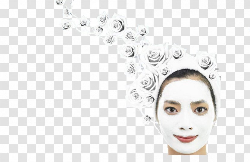 Facial Mask Beauty Cosmetics - Woman - Creative Poster Transparent PNG