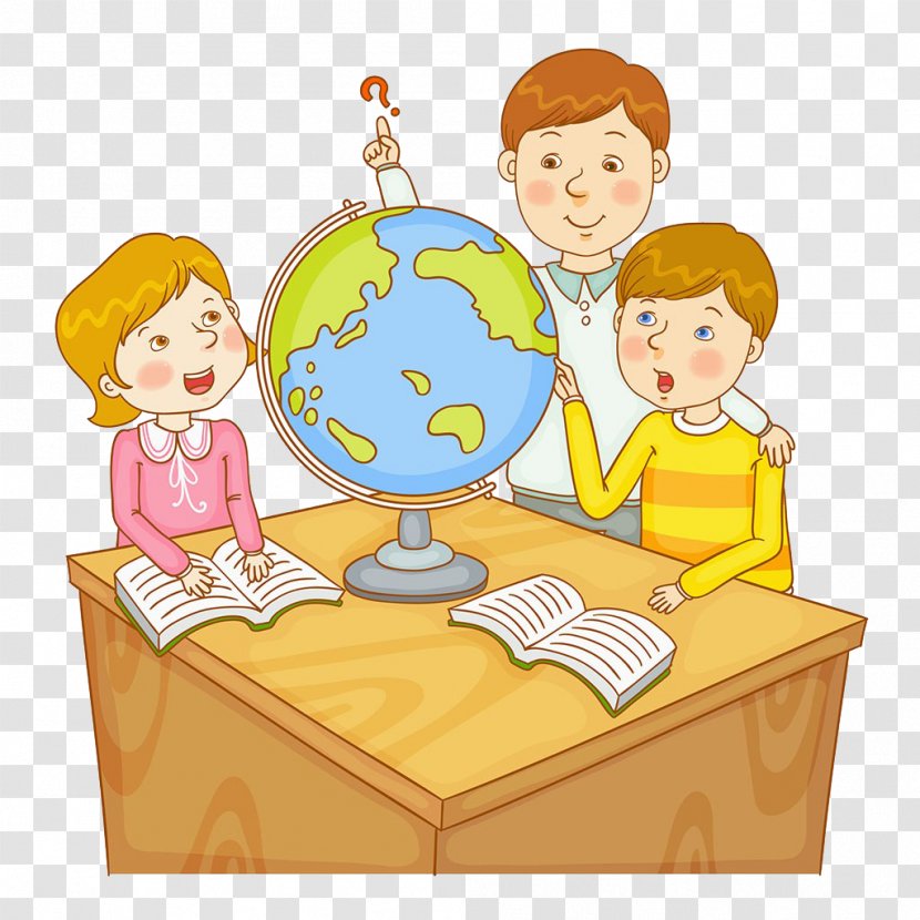 Student Teacher Geography Illustration - Friendship - A Child Of Science Course Transparent PNG