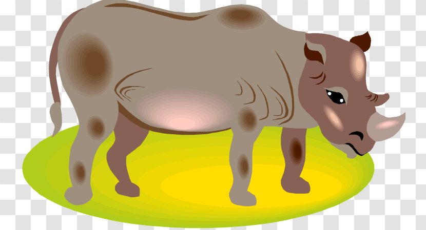Pig Rhinoceros Clip Art - Rhino Clipart Transparent PNG