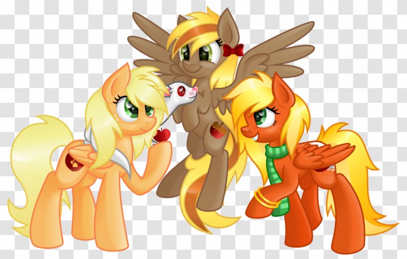 Pony Applejack Horse Yellow - Vertebrate Transparent PNG