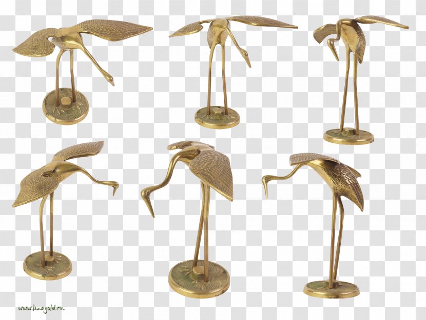 Clip Art - Brass - CRANE BIRD Transparent PNG