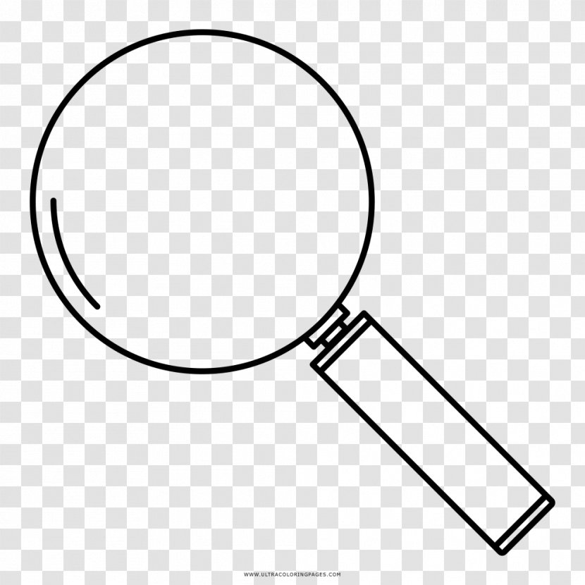 Drawing Magnifying Glass Coloring Book Line Art - Silhouette Transparent PNG