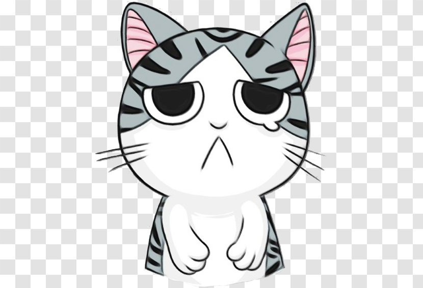 Cat White Cartoon Whiskers Face - Head - Snout Transparent PNG