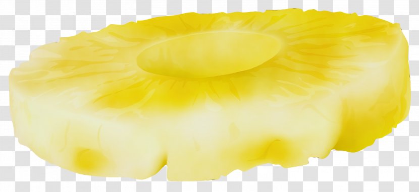 Watercolor Tropical - Pineapple Tart - Dish Yellow Transparent PNG