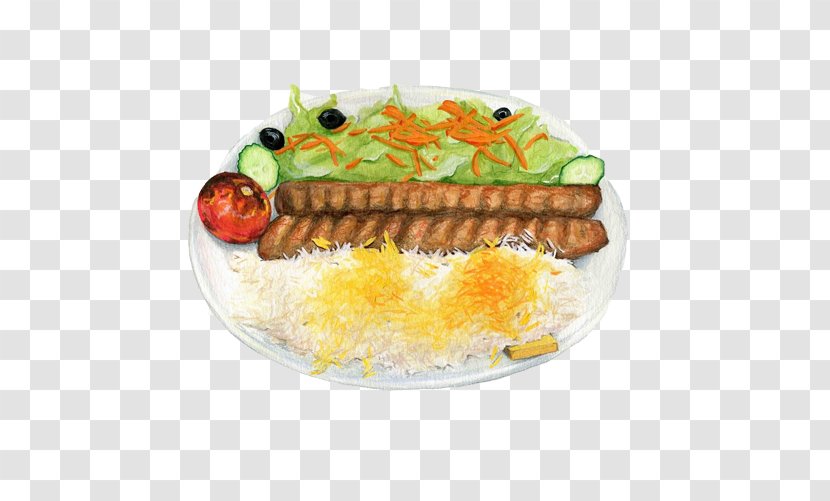 Fast Food Kabab Koobideh Chelow Kebab Jujeh - Chef - Ham Hand Painting Material Picture Transparent PNG