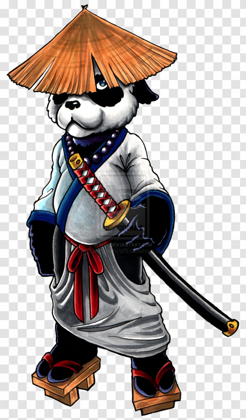 Giant Panda Samurai Pandaren Art Kung Fu - Katana Transparent PNG