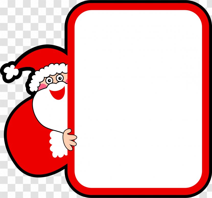 Santa Claus Christmas Clip Art - Text Transparent PNG