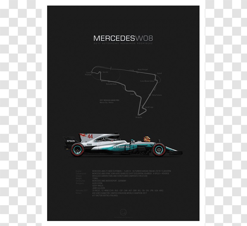 Mercedes AMG F1 W08 EQ Power+ Mercedes-Benz Petronas Team MERCEDES GT W09 - Amg Eq Power - Benz Transparent PNG