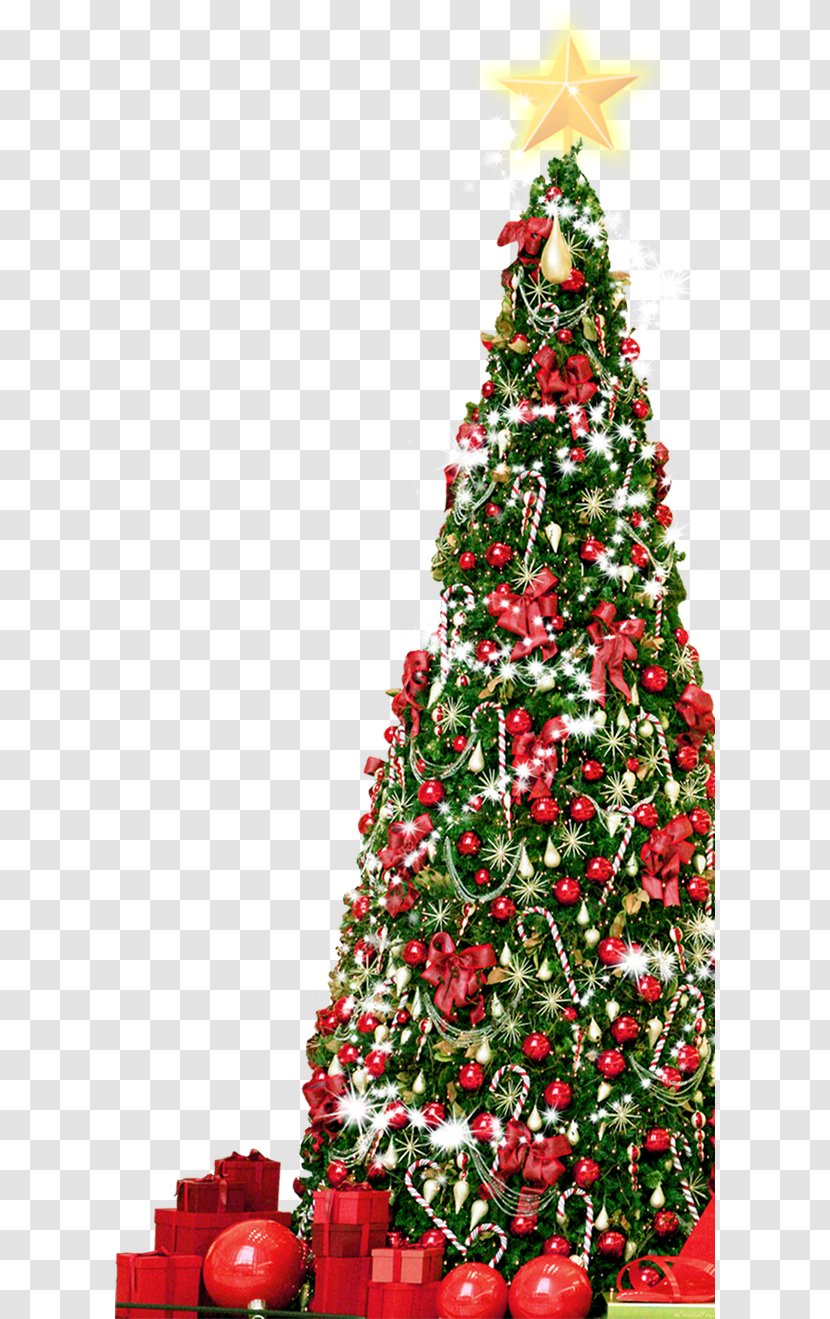 Christmas Tree - Holiday - Big Full Of Gifts Transparent PNG