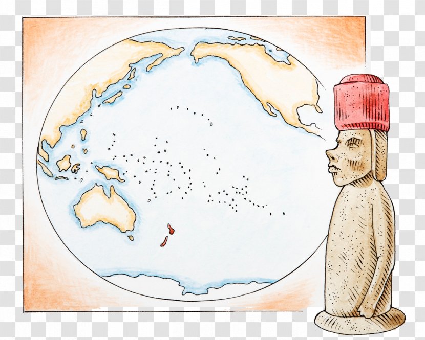 Moai Map Statue Illustration - Travel - South America Ancient Transparent PNG