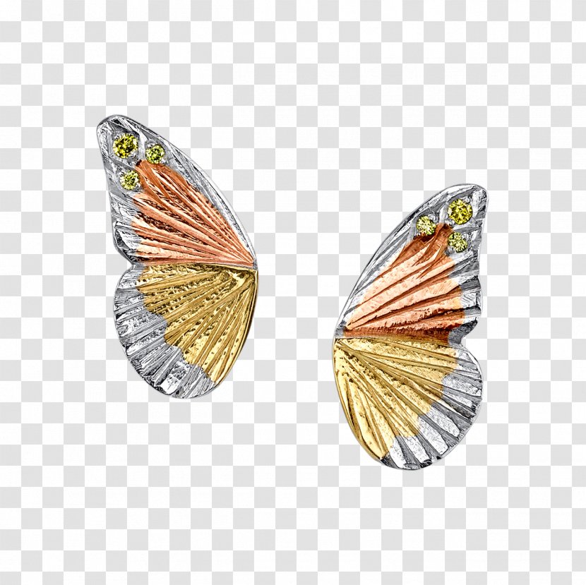 Earring Butterfly Jewellery Gold Necklace - Albatross Transparent PNG