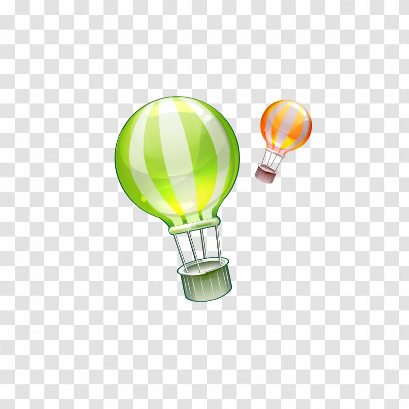 Cartoon Parachute - Hot Air Balloon Transparent PNG