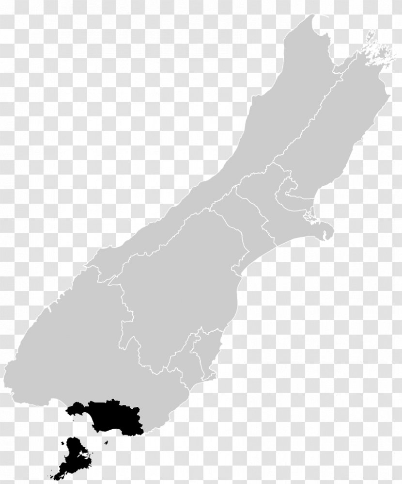 Invercargill Clutha-Southland Dunedin North Electoral District - Map - Of New Zealand Transparent PNG