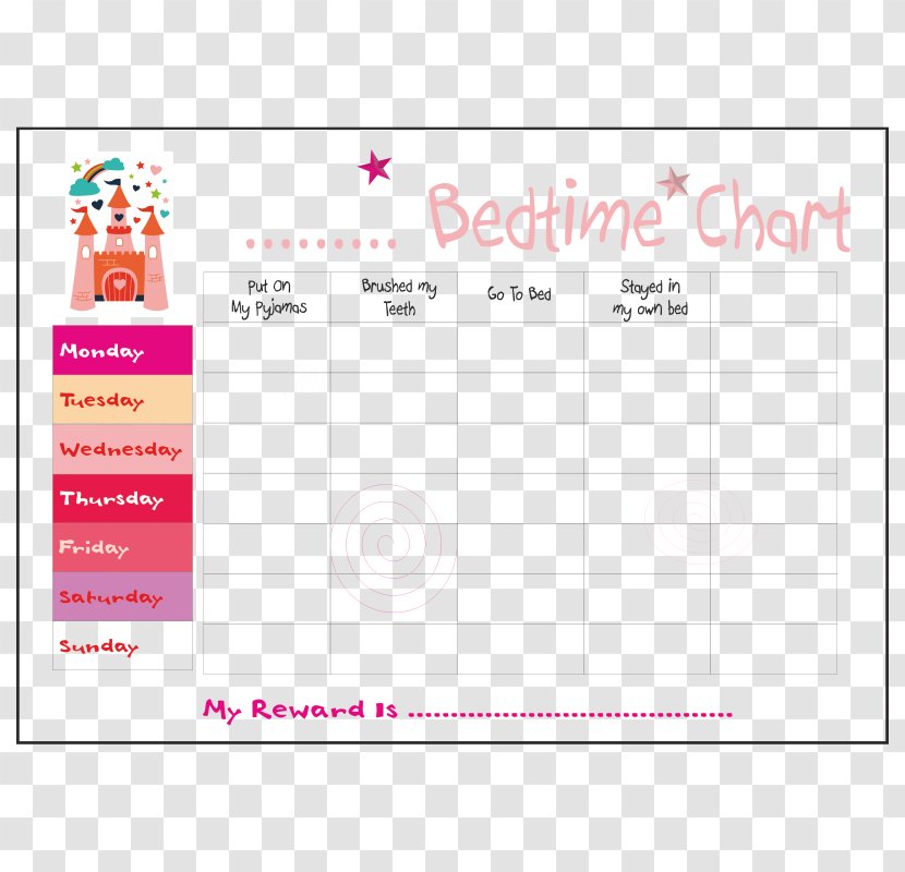 Toilet Training Child Chore Chart Progress - Tree - Bedtime Transparent PNG