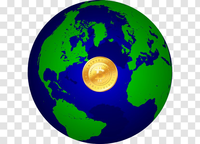Globe Clip Art - Wikimedia Commons - Bitcoin Transparent PNG