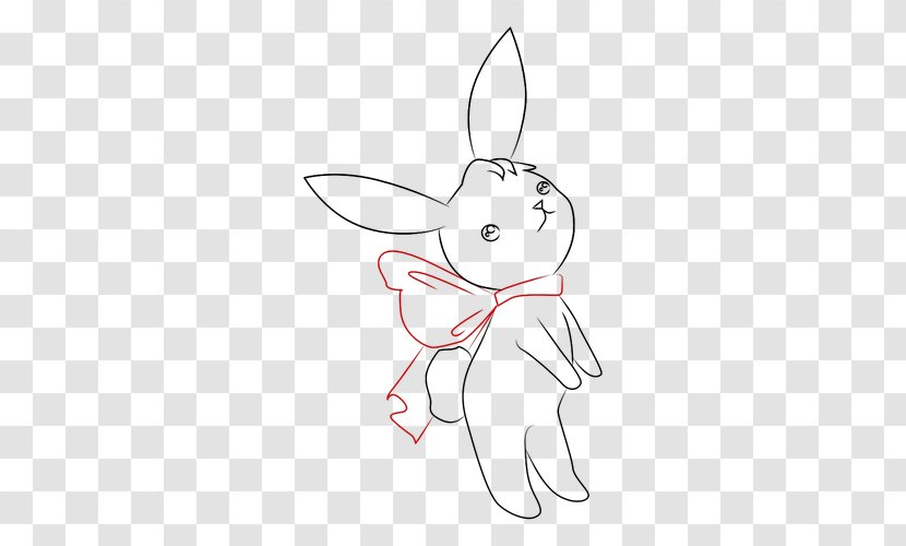 Drawing Line Art /m/02csf Clip - Heart - Bunny Transparent PNG