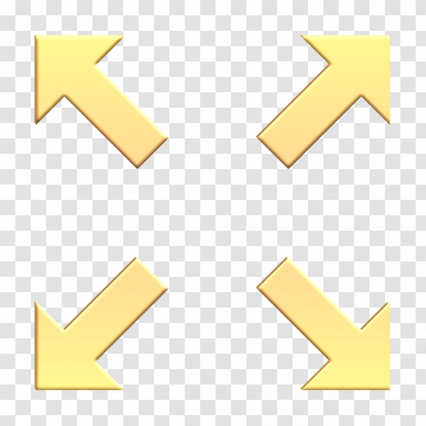 Fullscreen Icon - Yellow - Symbol Logo Transparent PNG