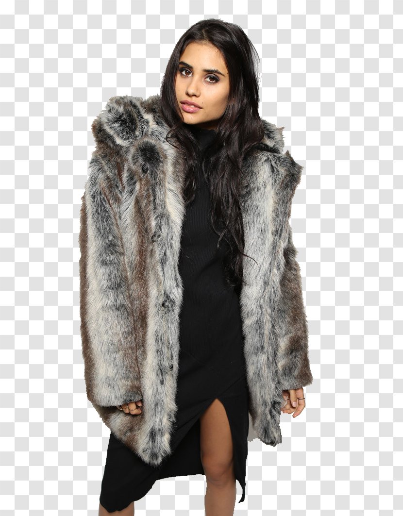 Fur Clothing Gray Wolf Fake Coat - Down Feather Transparent PNG