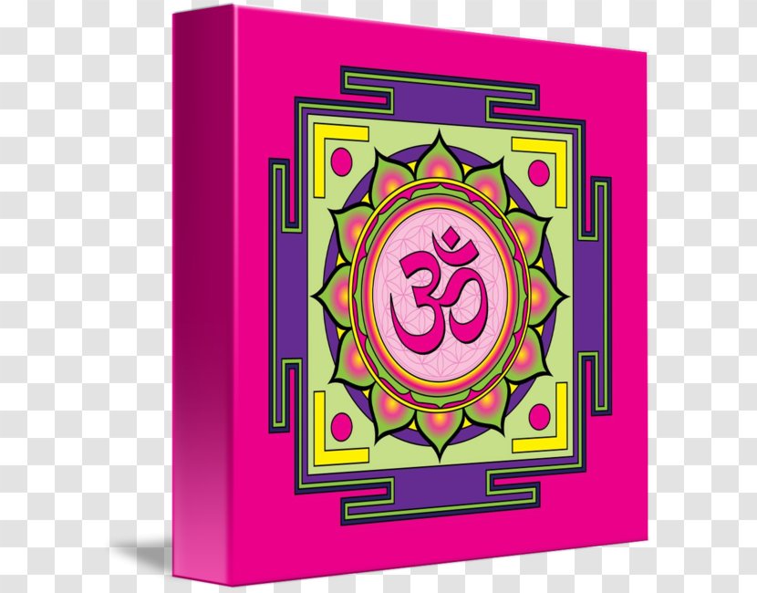 Ganesha Mandala Om Symbol Sticker - Rectangle Transparent PNG