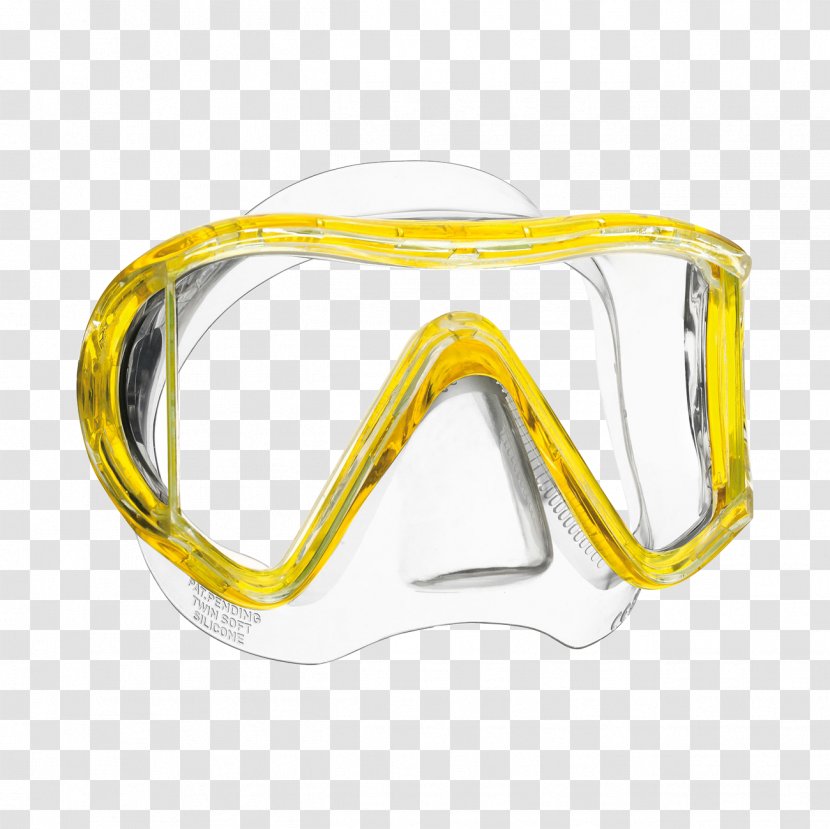 Mares Diving & Snorkeling Masks Underwater Scuba Set - Yellow - Sunscreen Transparent PNG