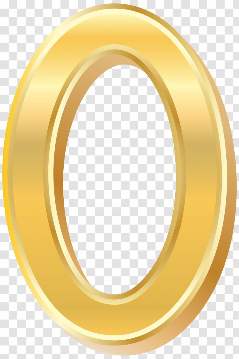 Yellow Circle - Product Design - Gold Style Number Zero Clip Art Image Transparent PNG