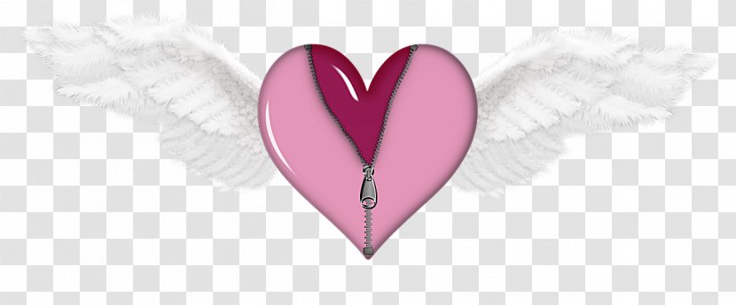Angels Heart Wing - Cartoon - Zipped With Wings Picture Transparent PNG