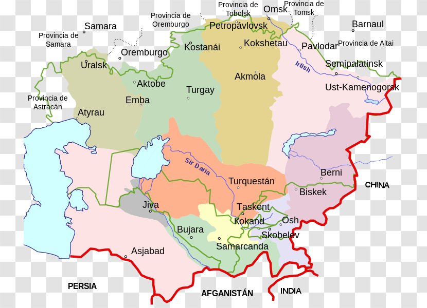 Sirdaryo Region Kazakhstan Russian Empire Turkestan - Central Asia - Russia Transparent PNG