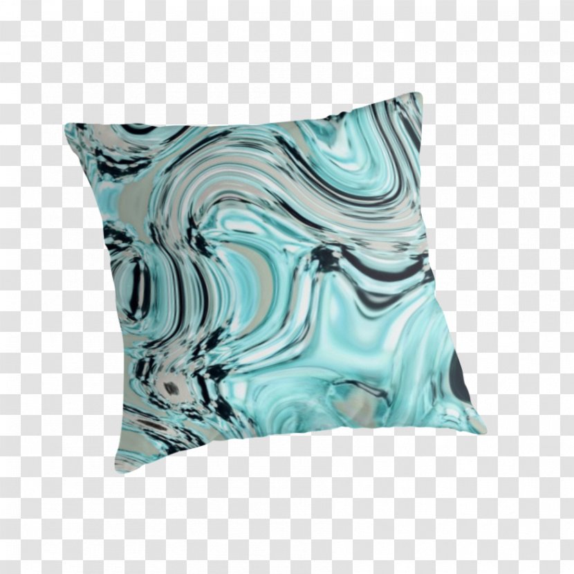 Throw Pillows Cushion Blanket Turquoise - Marble Pattern Transparent PNG