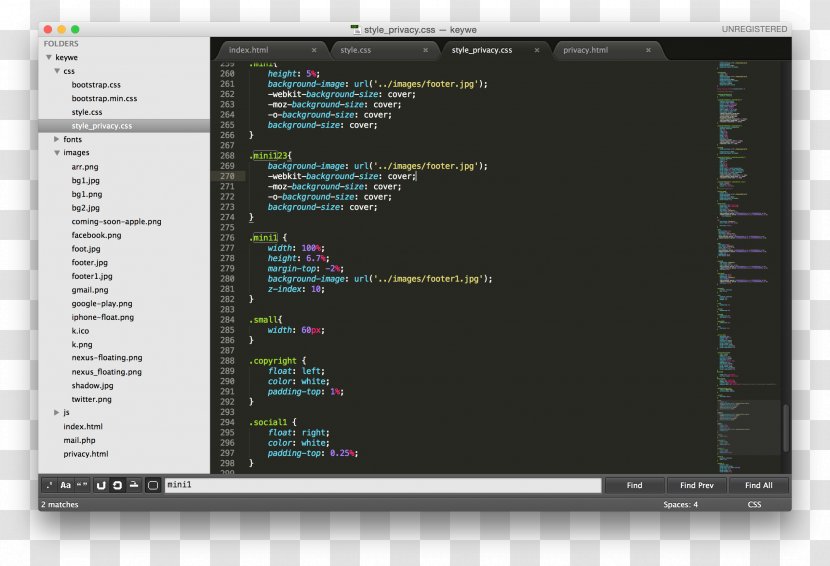 Node.js Computer Software JavaScript Program Sublime Text - Screenshot - FOOTER Transparent PNG