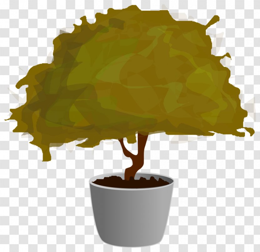 Flowerpot Bonsai Tree Clip Art - Garden - Potted Plant Transparent PNG