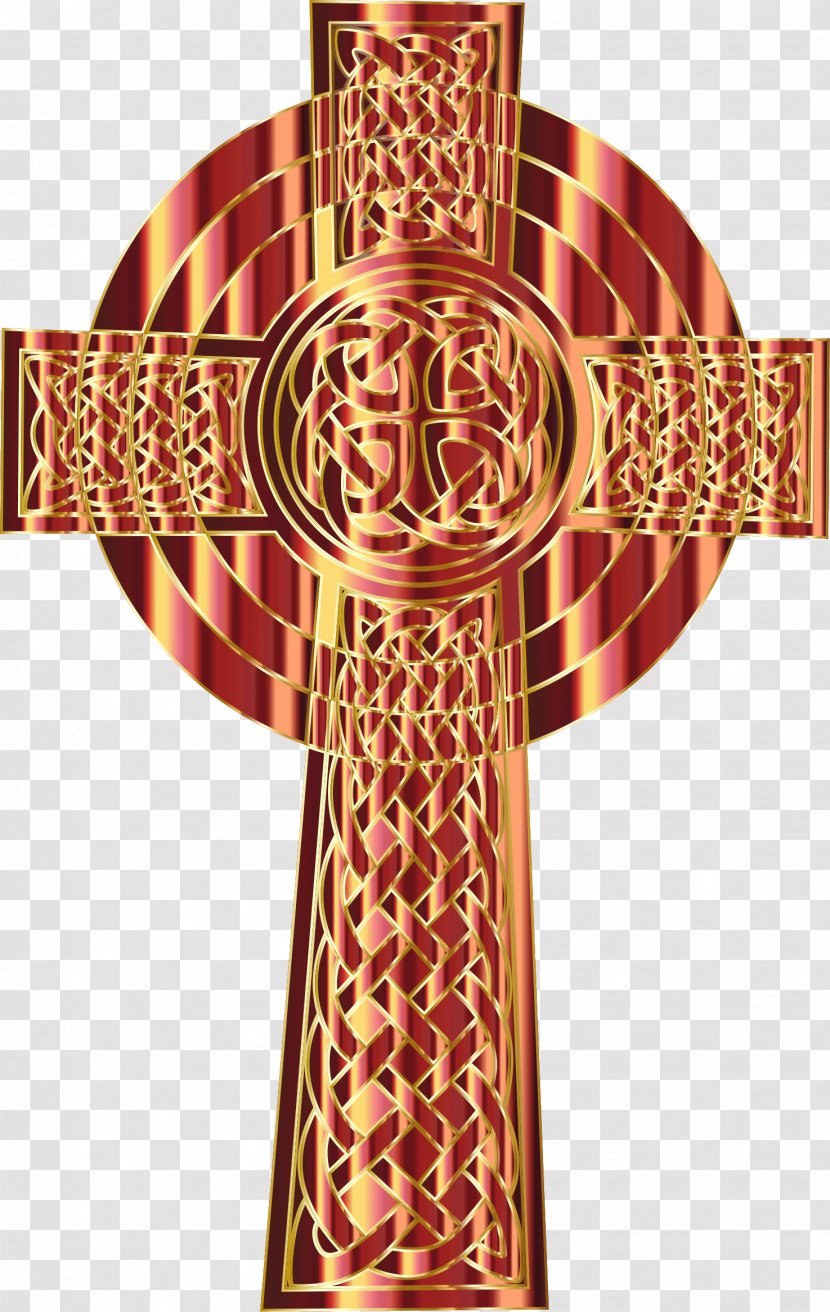 Christian Cross Celtic Christianity Celts Clip Art - Copper Transparent PNG