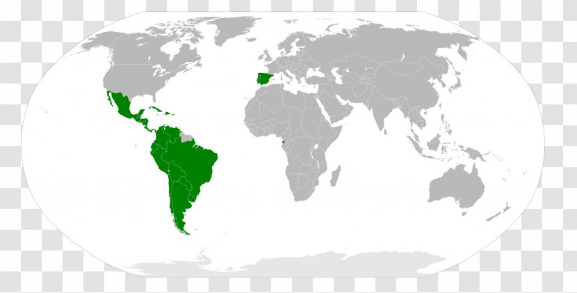 United States Organization Of Ibero-American Latin America - English - Polygon Map Transparent PNG